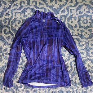 Under Armour Cold Gear Purple Tie Dye Quarter Zip - Medium